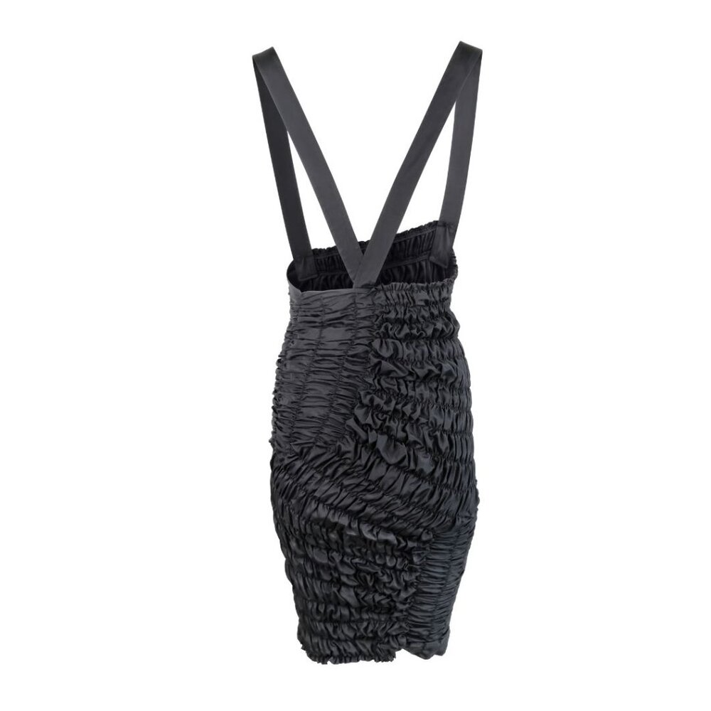 Comme Des Garçons Black Ruched Suspender Dress Circa 1989 - Picture 4 of 5